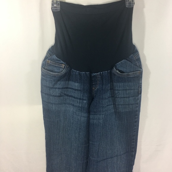 Motherhood Maternity Cut Off Cropped Jeans Size L - Picture 3 of 8